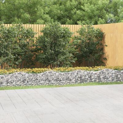 vidaXL íves horganyzott vas gabion magaságyás 800x50x50 cm