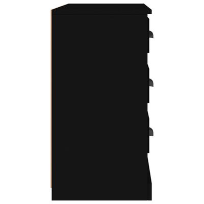 vidaXL fekete szerelt fa tálalószekrény 104 x 35,5 x 67,5 cm