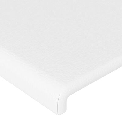 vidaXL fehér műbőr LED-es fejtámla 147x16x78/88 cm