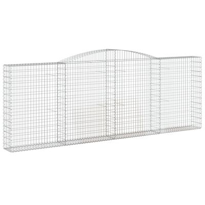 vidaXL 20 db íves horganyzott vas gabion kosár 400x30x140/160 cm