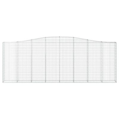 vidaXL 2 db íves horganyzott vas gabion kosár 400x30x140/160 cm