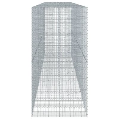 vidaXL horganyzott vas gabion kosár fedéllel 650 x 100 x 200 cm