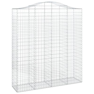 vidaXL 9 db íves horganyzott vas gabion kosár 200x50x220/240 cm