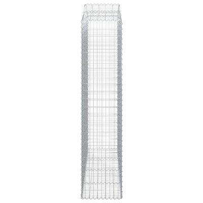 vidaXL 9 db íves horganyzott vas gabion kosár 200x50x220/240 cm