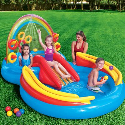 Intex Rainbow Ring Play Center 57453NP felfújható medence 297x193x135