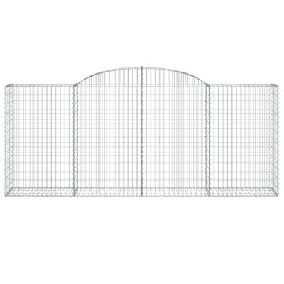 vidaXL 3 db íves horganyzott vas gabion kosár 300x50x120/140 cm