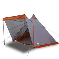 vidaXL 6 személyes szürke vízálló tipi családi sátor