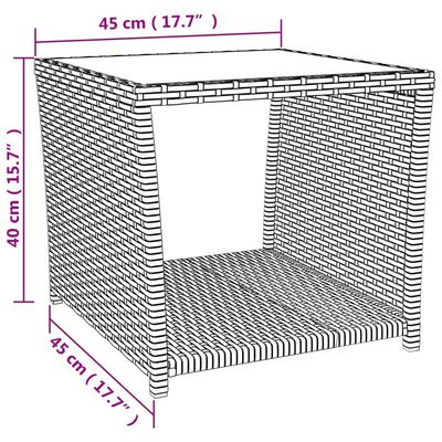 vidaXL 3 részes szürke polyrattan kerti étkezőgarnitúra párnával