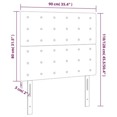 vidaXL 2 db fehér műbőr fejtámla 90x5x78/88 cm