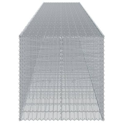 vidaXL horganyzott vas gabion kosár fedéllel 1150 x 100 x 100 cm