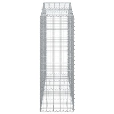 vidaXL 2 db íves horganyzott vas gabion kosár 200x50x140/160 cm