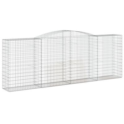 vidaXL 25 db íves horganyzott vas gabion kosár 400x50x140/160 cm