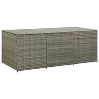 vidaXL szürke polyrattan kerti tárolóláda 180 x 90 x 70 cm