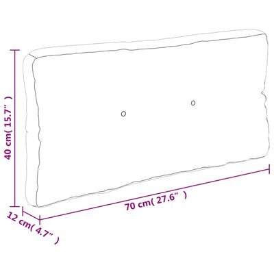 vidaXL antracitszürke szövet raklappárna 70 x 40 x 12 cm