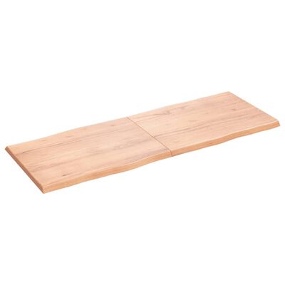 vidaXL világosbarna kezelt tömör asztallap 160x60x(2-4) cm