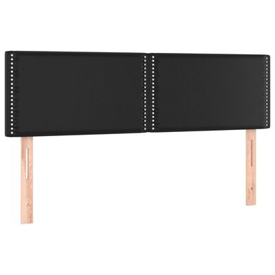 vidaXL 2 db fekete műbőr fejtámla 72 x 5 x 78/88 cm