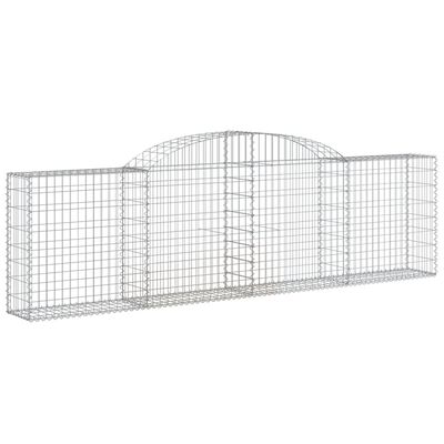 vidaXL 9 db íves horganyzott vas gabion kosár 300x30x80/100 cm