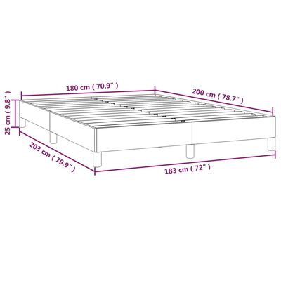 vidaXL krémszínű szövet ágykeret matrac nélkül 180 x 200 cm