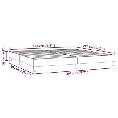 vidaXL cappuccino színű műbőr ágykeret 200x200 cm