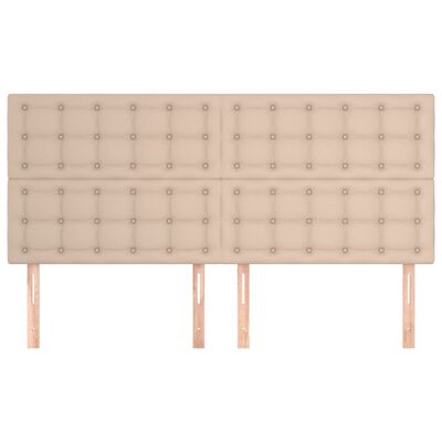 vidaXL 4 db cappuccino színű műbőr fejtámla 80 x 5 x 78/88 cm