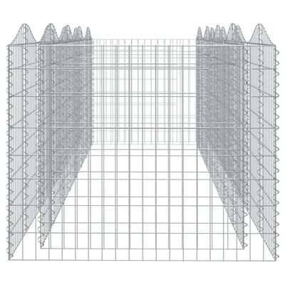 vidaXL íves horganyzott vas gabion magaságyás 400 x 100 x 100 cm