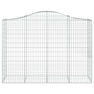 vidaXL íves horganyzott vas gabion kosár 200x50x140/160 cm