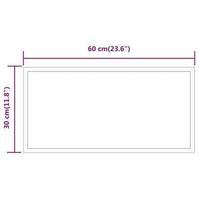 vidaXL LED-es fürdőszobatükör 30x60 cm