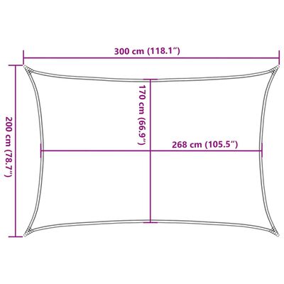 vidaXL homokszínű 100% poliészter oxford szövet napvitorla 3x2 m