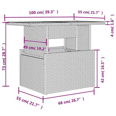 vidaXL 8 részes barna polyrattan kerti ülőgarnitúra párnákkal