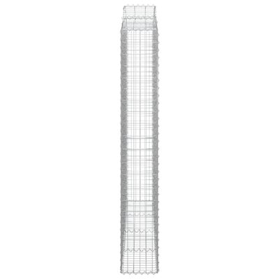 vidaXL 4 db íves horganyzott vas gabion kosár 200x30x200/220 cm