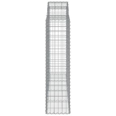 vidaXL 6 db íves horganyzott vas gabion kosár 200x50x160/180 cm