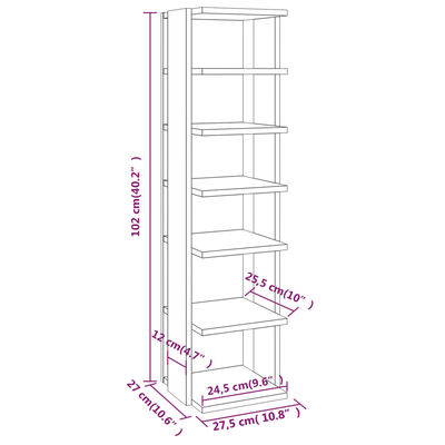 vidaXL 2 db fekete cipősszekrény 27,5 x 27 x 102 cm