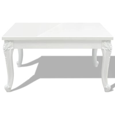 vidaXL magasfényű fehér dohányzóasztal 80 x 80 x 42 cm
