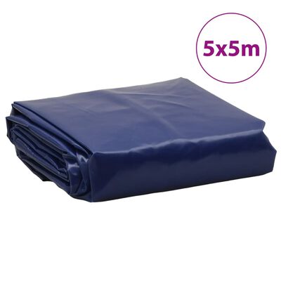 vidaXL kék ponyva 5 x 5 m 650 g/m²