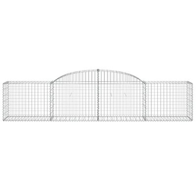 vidaXL 20 db íves horganyzott vas gabion kosár 300x50x60/80 cm