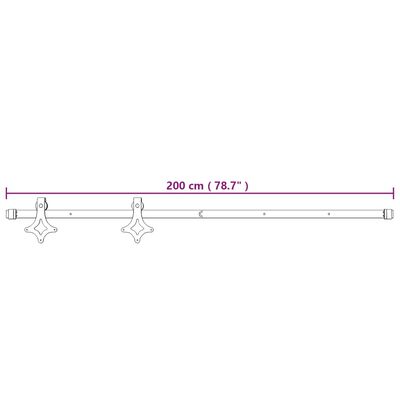 vidaXL tömör fenyőfa tolóajtó fémszerelék szettel 85x210 cm