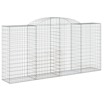 vidaXL 12 db íves horganyzott vas gabion kosár 300x50x140/160 cm