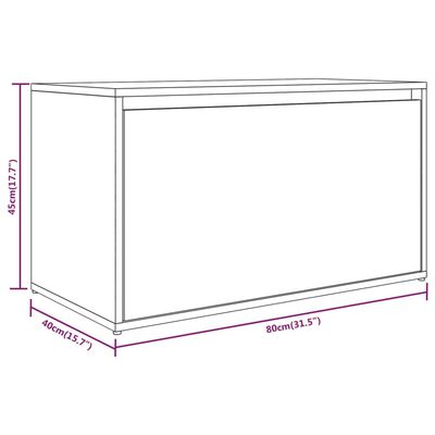 vidaXL barna tölgyszínű szerelt fa előszobapad 80 x 40 x 45 cm