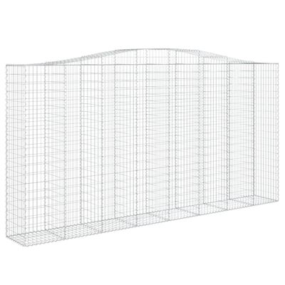 vidaXL íves horganyzott vas gabion kosár 400x50x200/220 cm