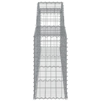 vidaXL 9 db íves horganyzott vas gabion kosár 300x30x60/80 cm