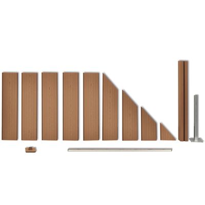 vidaXL barna WPC kerítéspanel 105 x (105-185) cm