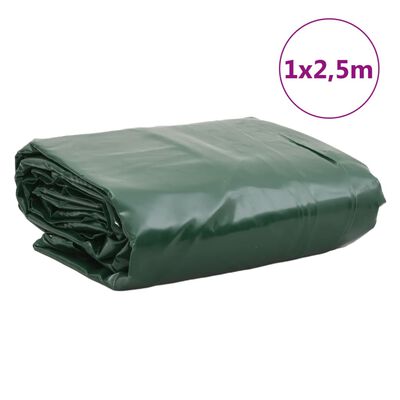 vidaXL zöld ponyva 1 x 2,5 m 650 g/m²