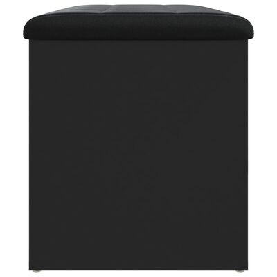 vidaXL fekete szerelt fa tárolópad 82 x 42 x 45 cm