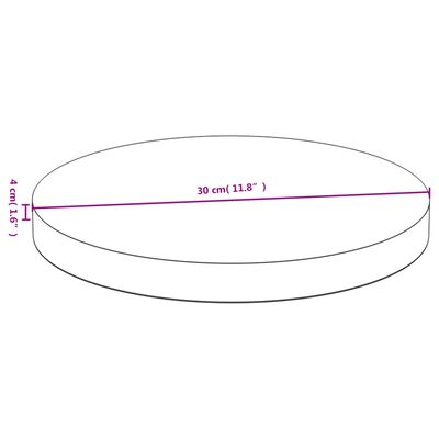 vidaXL bambusz asztallap Ø30 x 4 cm