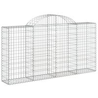 vidaXL íves horganyzott vas gabion kosár 200x30x100/120 cm