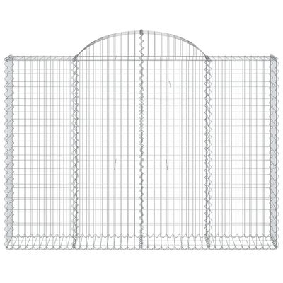 vidaXL 6 db íves horganyzott vas gabion kosár 200x30x140/160 cm