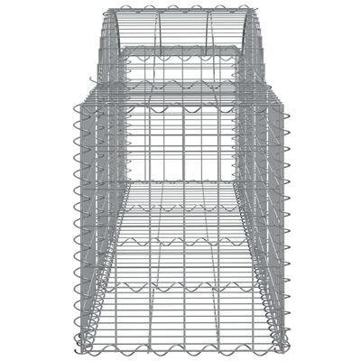 vidaXL 9 db íves horganyzott vas gabion kosár 200x50x60/80 cm