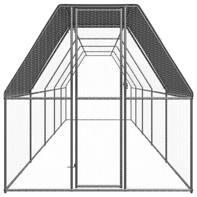 vidaXL kültéri horganyzott acél tyúkól 2 x 10 x 2 m