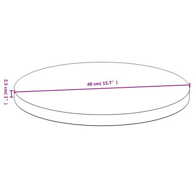 vidaXL bambusz asztallap Ø40 x 2,5 cm