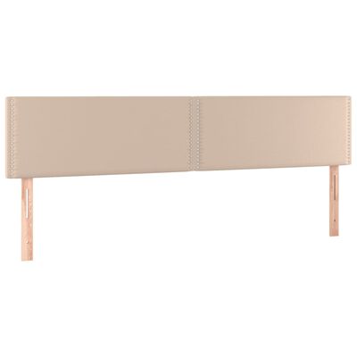 vidaXL cappuccino színű műbőr LED-es fejtámla 160 x 5 x 78/88 cm